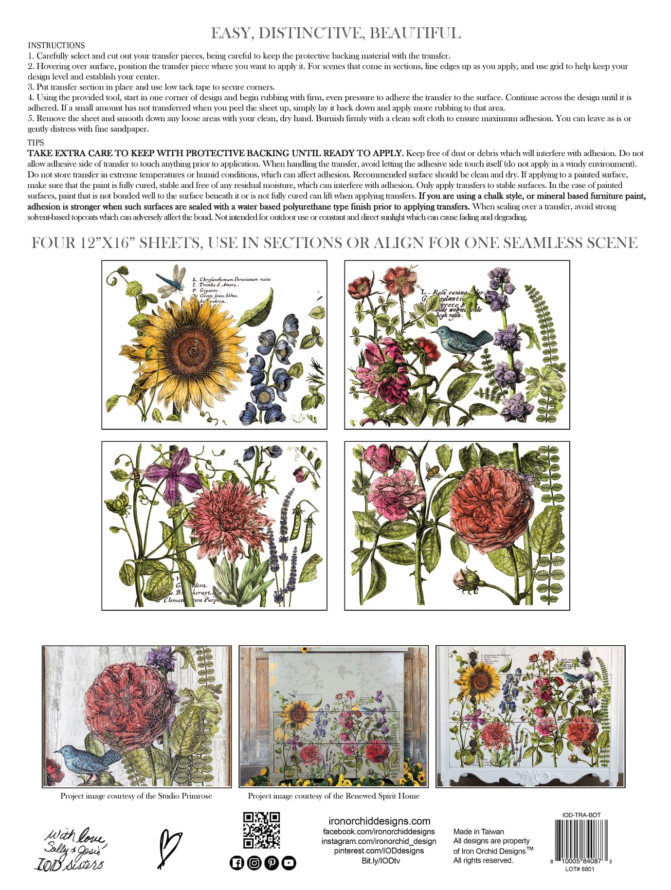 IOD Decor Transfer - Botanist's Journal