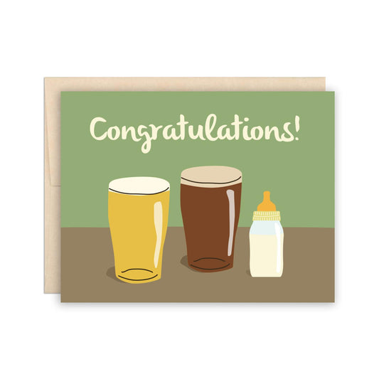 The Beautiful Project Greeting Cards - Baby Bottle