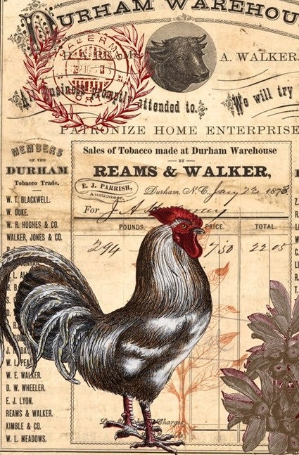 Roycycled Decoupage Paper - Red Rooster