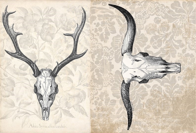 Roycycled Decoupage Paper - Antler Project Block