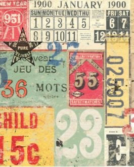 Roycycled Decoupage Paper - Numbered Decollage