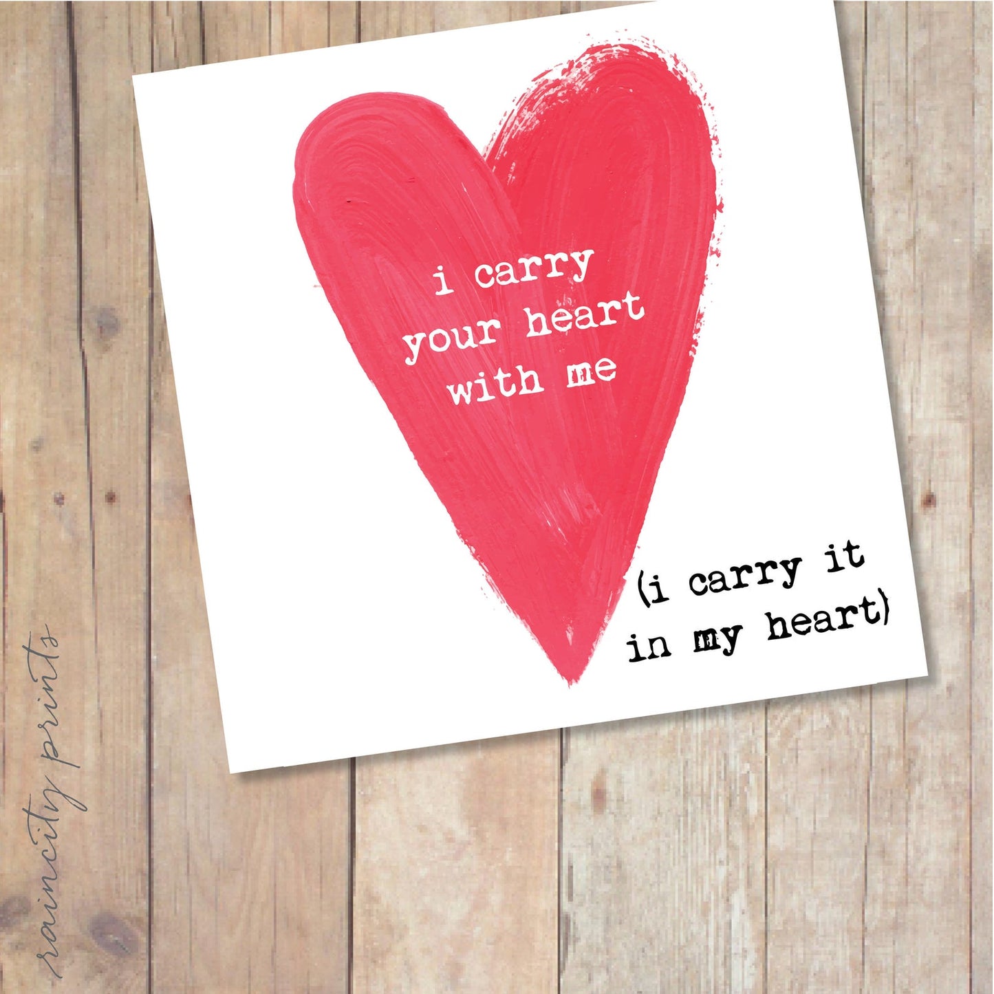 Raincity Prints Love Cards